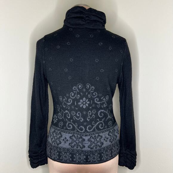 Simply Natural Alpaca Blend Cardigan Sweater Medium Womens Full Zip Knit Jacket - Picture 3 of 8